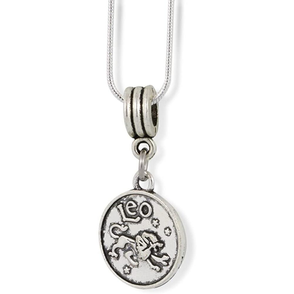 Leo Zodiac Astrology Horoscope Charm Snake Chain Necklace
